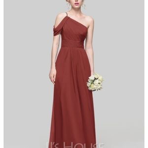 chiffon asymmetrical long dress